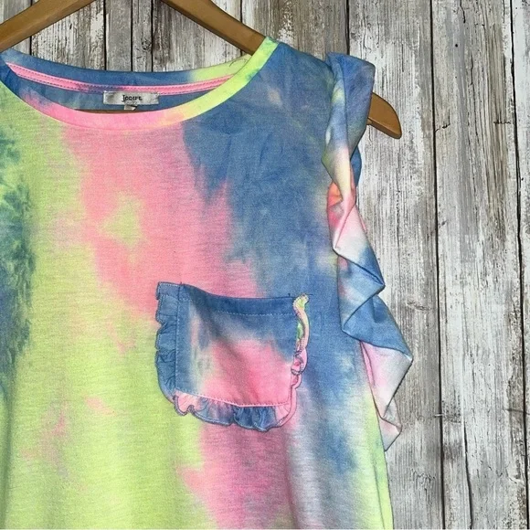 Jodifl Tie Dye Ruffle Blouse - Picture 2 of 5